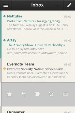 Seed Mail电子邮件客户端手机界面设计