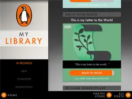 企鹅经典心诗iPad教育应用界面设计