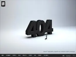 ultranoir网站404创意页面设计