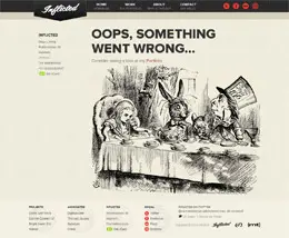 Inflicted网站404创意页面设计