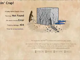 d20 SRD网站404创意页面设计