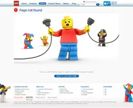 LEGO网站404创意页面设计