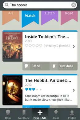 Done Not Done事情清单应用手机界面设计