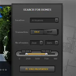 国外房产网站筛选表单设计