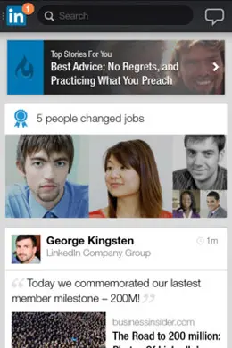新版LinkedIn手机应用界面设计
