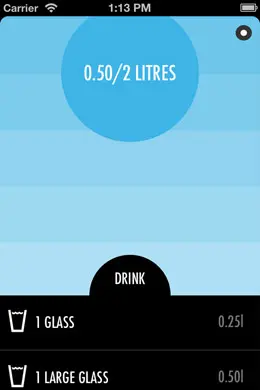 WaterIn提醒喝水应用程序界面设计